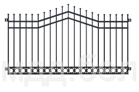 Забор металлический "Кольцо", тип 29, секция 2000мм*3000мм