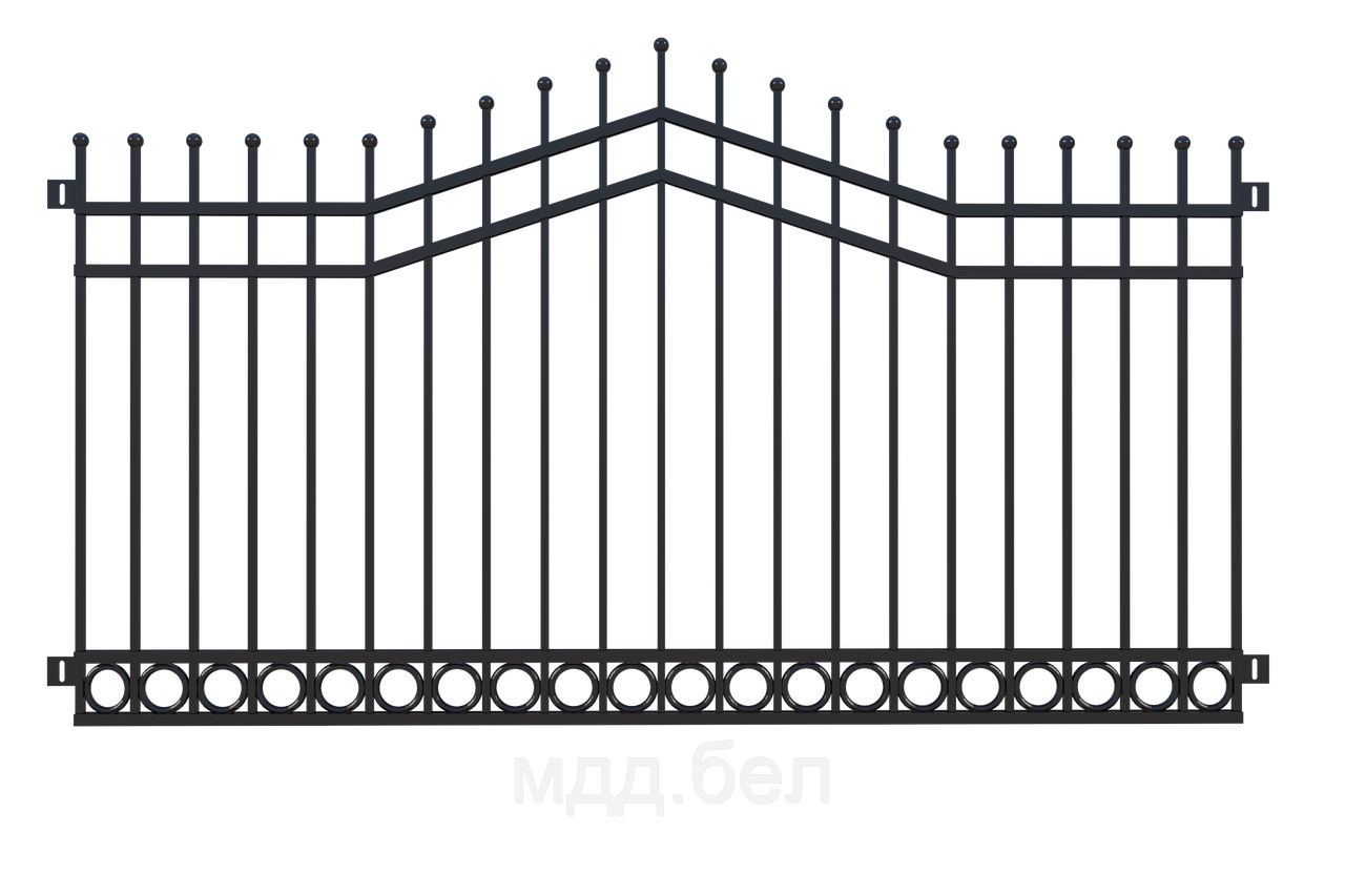 Забор металлический "Кольцо", тип 29, секция 2000мм*3000мм - фото 1 - id-p183722549