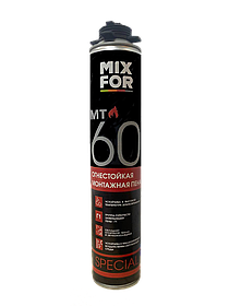 Пена монтажная огнестойкая профессиональная  MIXFOR МТ-60, 750 мл,  (группа горючести Г1)