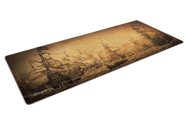 Игровой коврик для мыши Qumo Grand Fleet (XXL-size) 800x350x4мм, оверлок, ткань, жёлтый - фото 2 - id-p183726435