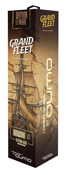 Игровой коврик для мыши Qumo Grand Fleet (XXL-size) 800x350x4мм, оверлок, ткань, жёлтый - фото 4 - id-p183726435