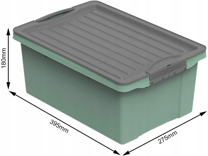 Ящик для хранения Compact A4, 13 л Eco, зеленый - фото 4 - id-p183502807