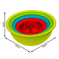 Набор мисок Caruba 4шт. 4,8+3,2+2,1+1,0 л, микс