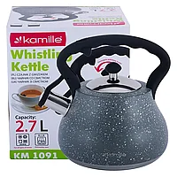 Чайник Kamille 2.7л нержавеющая сталь со свистком (2 цвета) KM-1091, фото 2