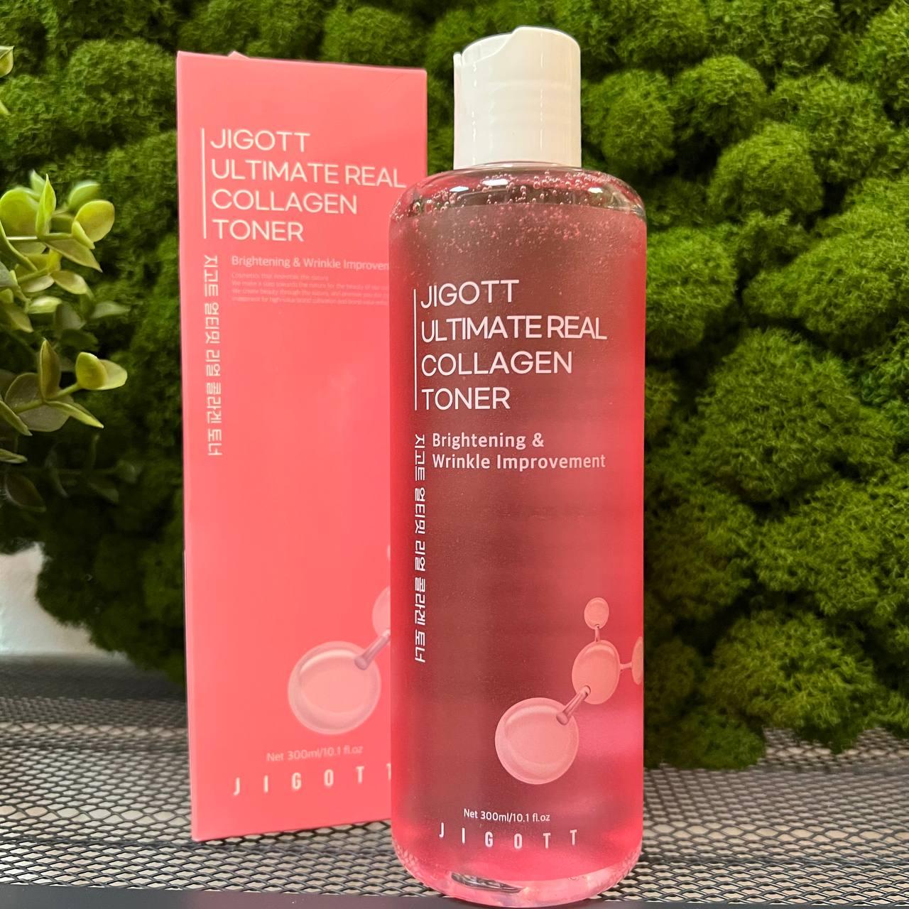 Тонер антивозрастной с коллагеном Jigott Ultimate Real Collagen Toner, 300мл