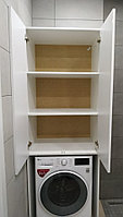 Шкаф-пенал под стиральную машину в ванной глубиной 500,450,400 мм. Выбор цвета ДСП