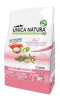 Сухой корм для кошек Unica Natura Unico Indoor (Лосось, рис, яблоко) 1.5 кг