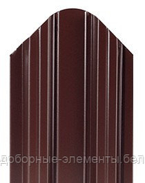 Металлический штакетник "Константа 90" RAL8017 шоколад (двухсторонний)