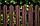 Металлический штакетник "Константа 90" RAL3005 матовый вишня (двухсторонний), фото 4