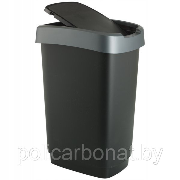Урна для мусора Twist 10 л, черный/серый - фото 3 - id-p183733169