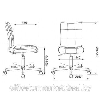 Кресло для персонала "Бюрократ CH-330M", экокожа, металл, черный - фото 5 - id-p183689972