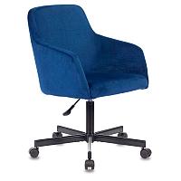 Кресло для персонала Бюрократ "CH-380M", ткань, металл, синий