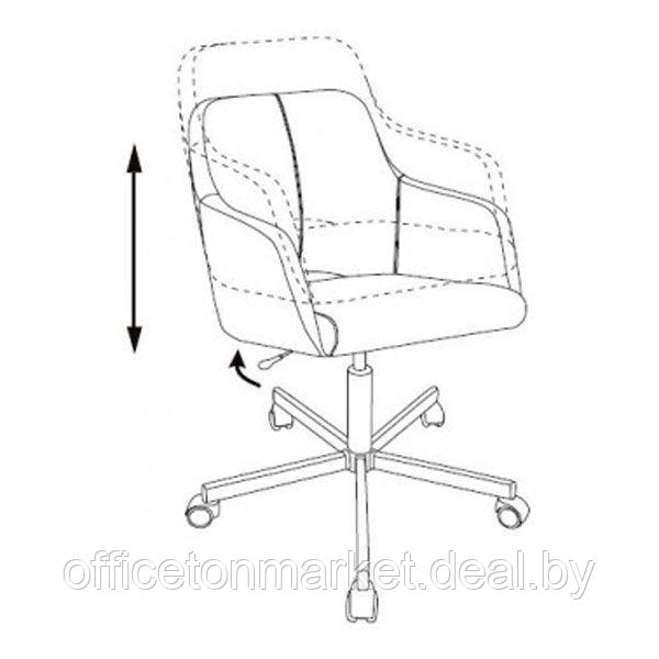 Кресло для персонала Бюрократ "CH-380M", ткань, металл, синий - фото 5 - id-p152684996