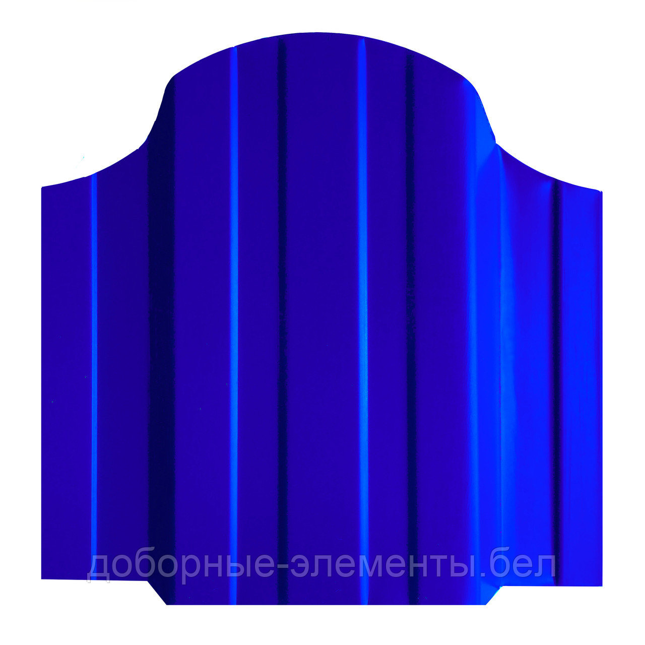 Металлический штакетник "Омега 110" RAL5005 матовый синий (двухсторонний)