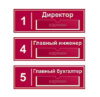 Информационная табличка с карманами для сменной информации