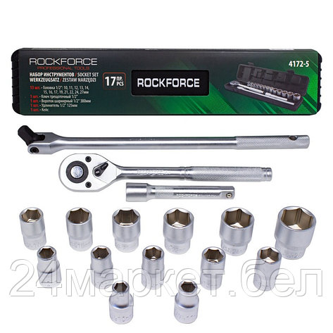 Набор инструментов 17пр1/2"(6гр)(10-27мм) Rock FORCE RF-4172-5, фото 2