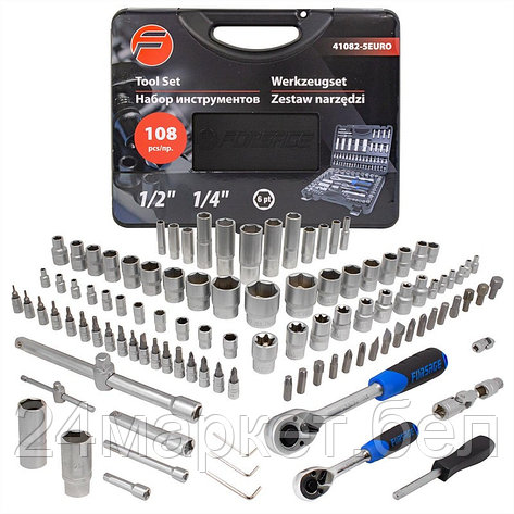 Набор инструмента 108пр.1/4"&1/2" (6гр.)(4-32мм) Forsage F-41082-5EURO, фото 2