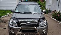 Дефлектор капота - мухобойка, CHERY Tiggo T11, 2005-2010, с облицовкой радиатора, VIP TUNING