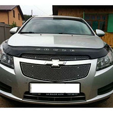 Дефлектор капота - мухобойка, Chevrolet Cruze 2009-…, короткий, VIP  VT-52