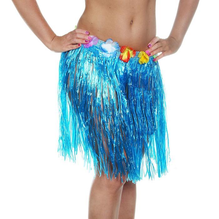 Гавайская юбка цвет синий 50 см - фото 1 - id-p183770316