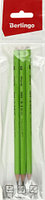 Набор карандашей чернографитных Berlingo Office Soft 3 шт., твердость грифеля ТМ, без ластика, корпус зеленый
