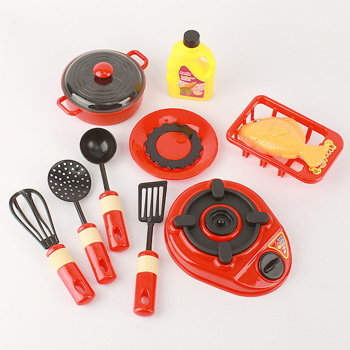Игровой набор "Кухонная посуда" 11 предметов красного цв - фото 2 - id-p183796644