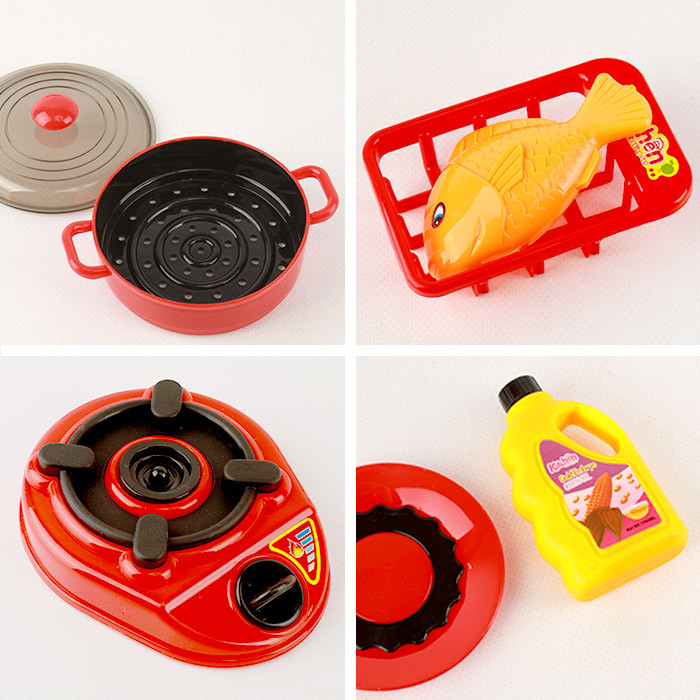 Игровой набор "Кухонная посуда" 11 предметов красного цв - фото 5 - id-p183796644
