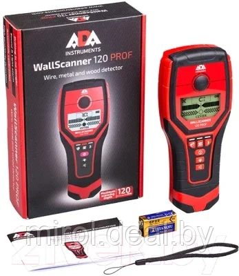Детектор скрытой проводки ADA Instruments Wall Scanner 120 Prof / A00485 - фото 4 - id-p161243825