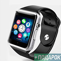 Умные часы Smart Watch A1 Черные с серебром