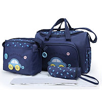 Комплект сумок для мамы - вещей малыша Cute as a Button, 3 шт. Темно-синяя