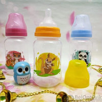 Бутылочка с соской 1017 Мать и дитя (широкое горлышко) для воды и других напитков, 270 мл (с 0 месяцев) Желтая