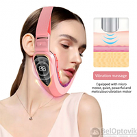 Электрический массажёр для лица V-Face Facial massage instrument V80 (12 режимов интенсивности) Розовый