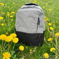 Городской рюкзак Urban с USB и отделением для ноутбука до 15.75 Серый с черным