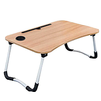 Складной стол (столешница) трансформер для ноутбука / планшета с подстаканником Folding Table,  5940 см