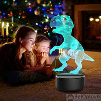 3 D Creative Desk Lamp (Настольная лампа голограмма 3Д, ночник) Динозавр