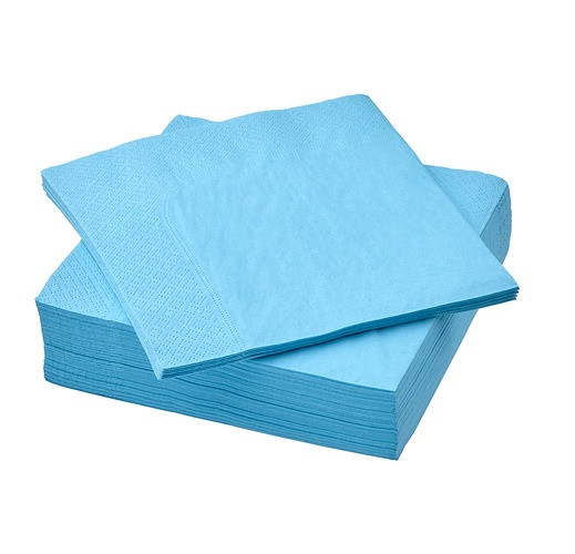 IKEA/  ФАНТАСТИСК  салфетка бумажная, 40x40 см, ярко-синий 50шт