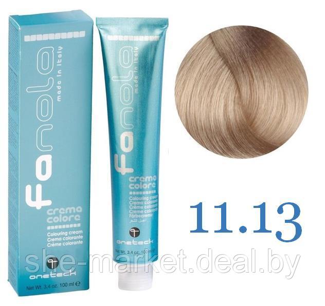 Крем-краска для волос Crema Colore 11.13 Superlight blonde platinum beige, 100мл (Fanola) - фото 2 - id-p183807934