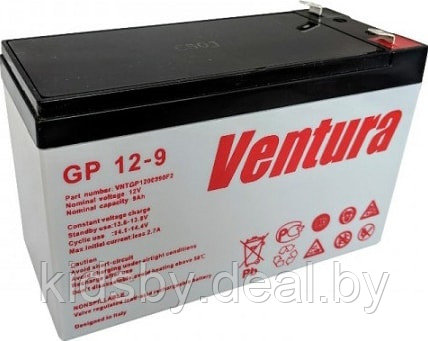 Аккумулятор для ИБП Ventura GP 12-9 (12 В/9 А·ч) F2 - фото 1 - id-p183808482