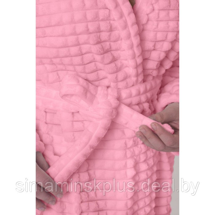 Халат женский, размер 48, цвет розовый - фото 5 - id-p183817091