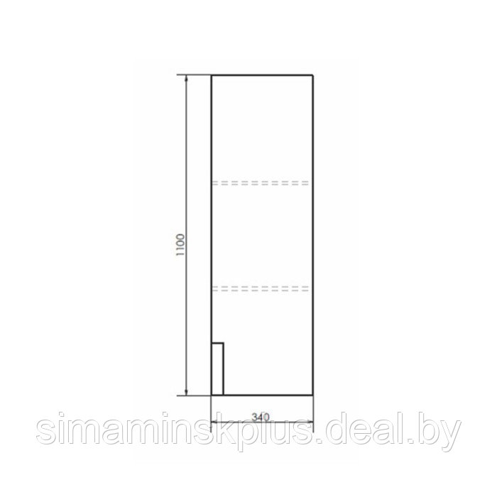 Полуколонна подвесная COMFORTY «Бонн-35» графит/дуб дымчатый - фото 3 - id-p183816372