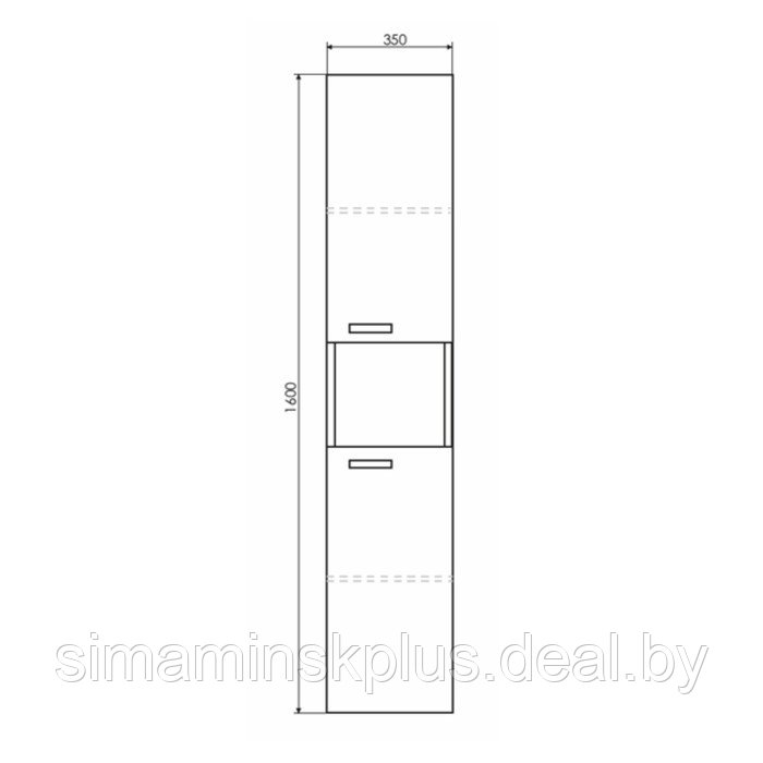 Шкаф-колонна COMFORTY «Никосия-35» дуб темный - фото 2 - id-p183816373