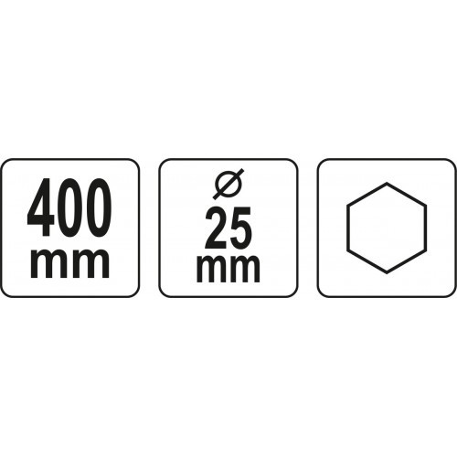 Головка HEX 25х400мм для забивания стержней заземления "Yato" YT-47197 - фото 3 - id-p183818707