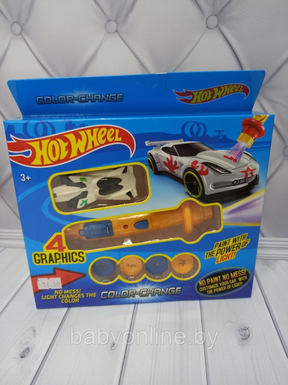 Набор машинка Hot Wheels РИСУЙ СВЕТОМ арт EG-H12