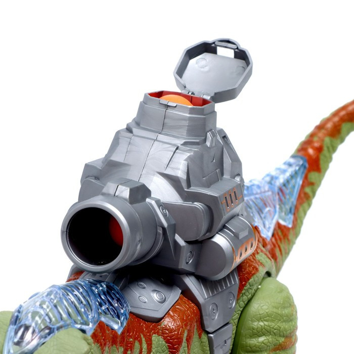 Динозавр «Рекс», стреляет шарами, работает от батареек, свет и звук, цвет зелёный - фото 4 - id-p183836657