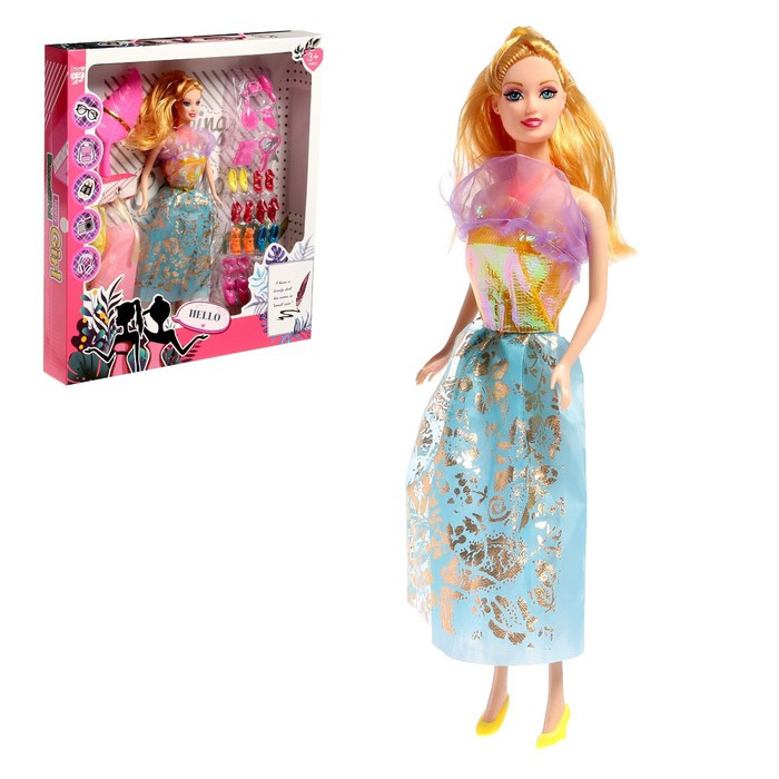 Кукла-модель «Анжелика» с набором платьев,обувью и аксессуарами, МИКС - фото 3 - id-p183836718