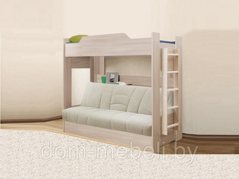 Двухъярусная кровать Светлая с диваном (БНП) +матрас №1| Максимальная скидка внутри + подарки!