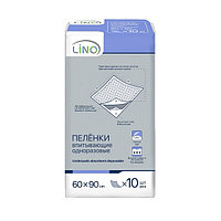 Пеленки гигиенические впитывающие Lino размер 60х90 см. 10 шт.