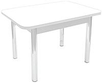 Кухонный стол Solt Роззи 3 №192 с обвязкой кромка белая/царга белая/ноги белые