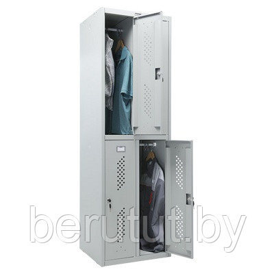Шкаф металлический / Шкаф для раздевалок ПРАКТИК LS-22 для одежды - фото 2 - id-p183304987