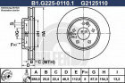 Тормозной диск GALFER B1-G225-0110-1